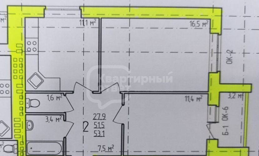 квартира г Владимир р-н Октябрьский ул Новгородская 35к/2 фото 2