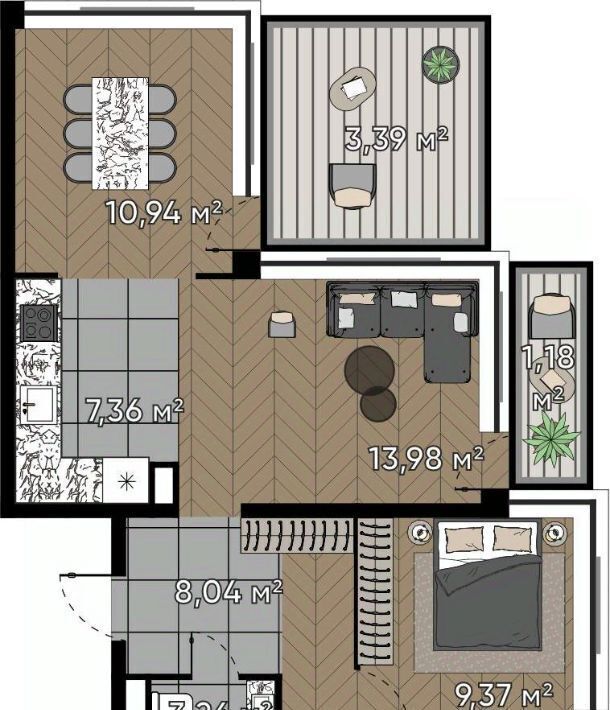 квартира г Москва ул Берзарина 37 поле, Октябрьское фото 1