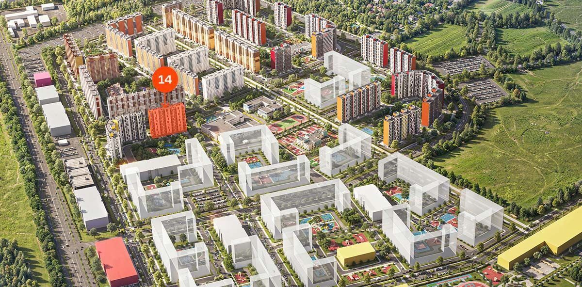 квартира г Домодедово Домодедово Парк жилой комплекс, к 14, Остафьево фото 4