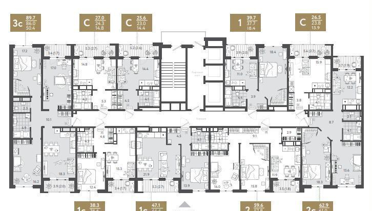 квартира г Краснодар р-н Центральный ул Колхозная 5/2 корп. 2 фото 22