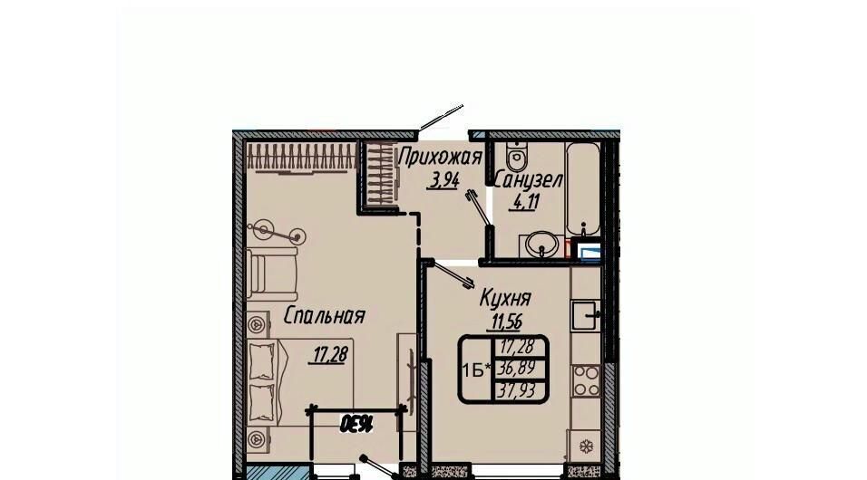 квартира г Краснодар р-н Прикубанский микрорайон 9-й километр фото 1