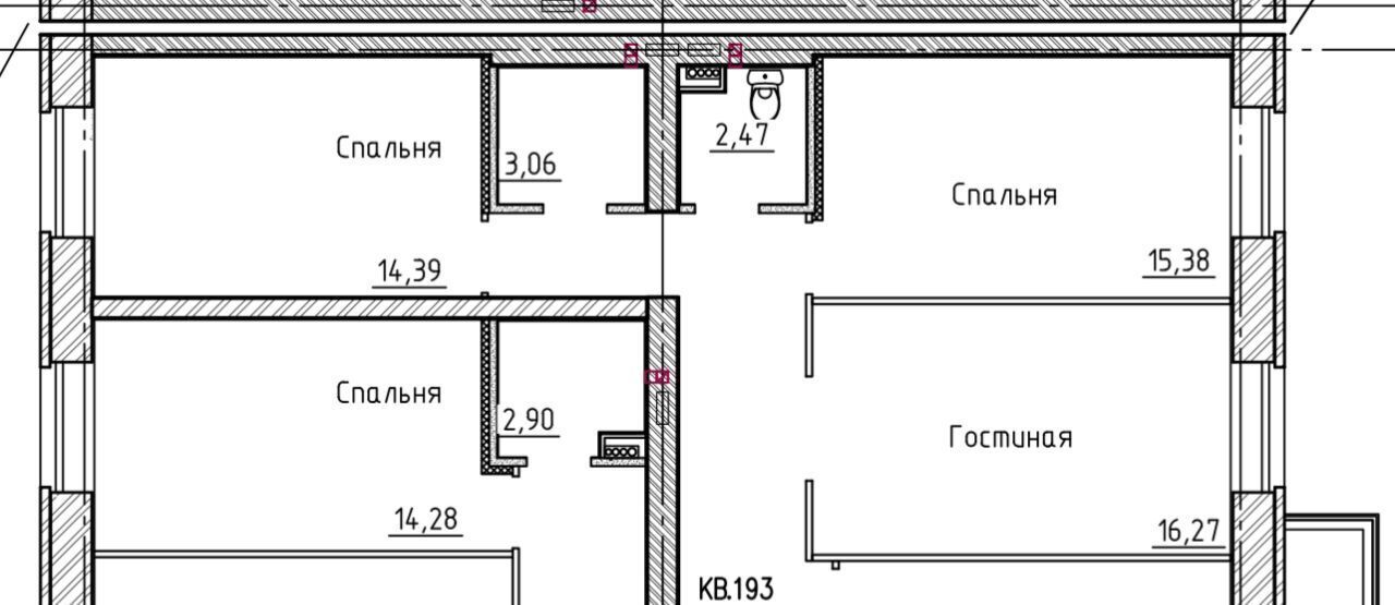 квартира г Красноярск р-н Советский ул 78 Добровольческой Бригады 26 фото 15