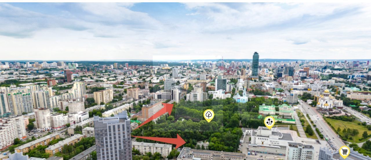 квартира г Екатеринбург Площадь 1905 года, просп. Ленина фото 2