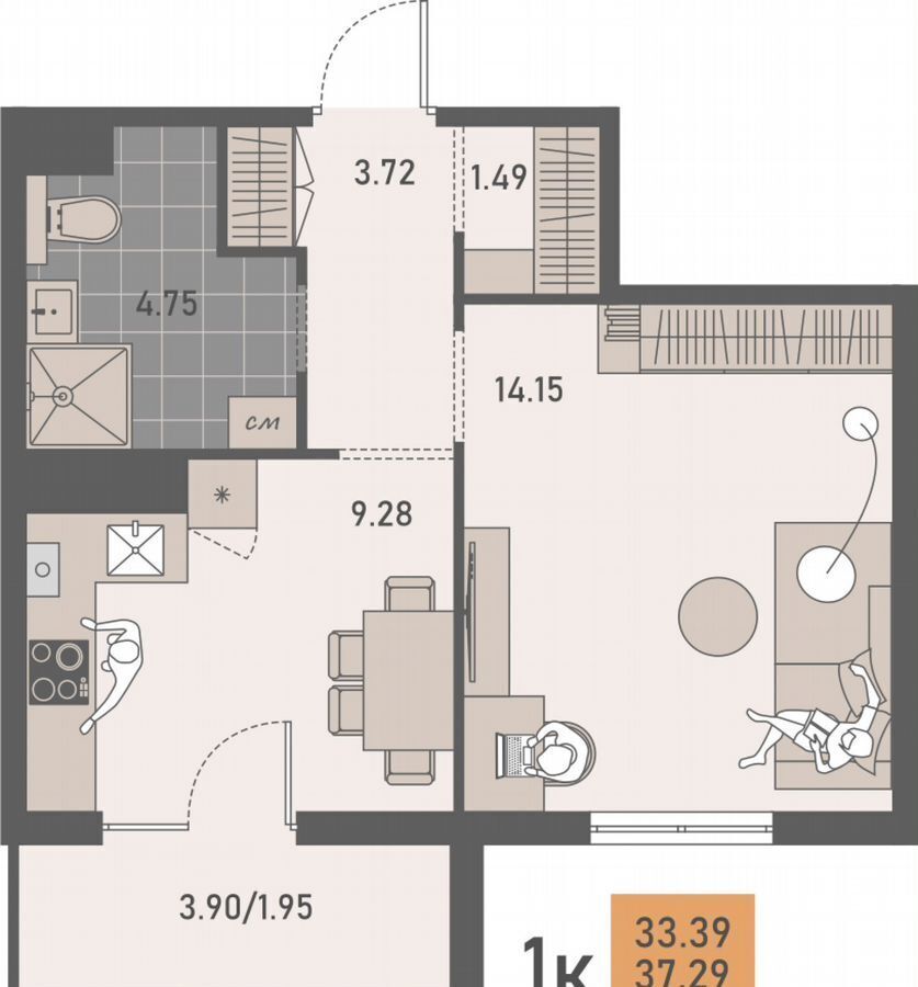 квартира г Калининград р-н Московский ул Левитана 65 корп. 4 фото 1
