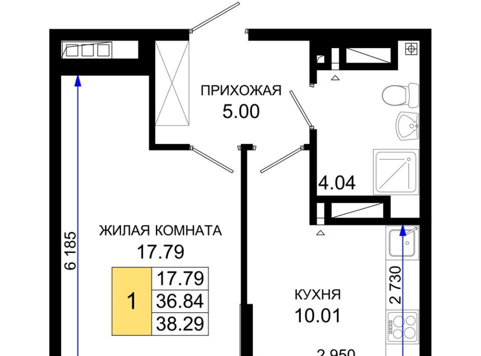 квартира г Ростов-на-Дону р-н Октябрьский пер Элеваторный 6/2а фото 1