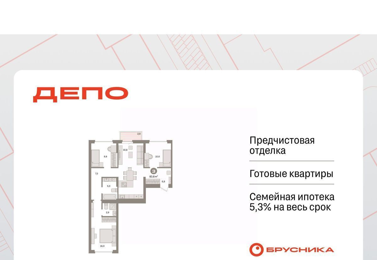 квартира г Екатеринбург Старая Сортировка ЖК Квартал Депо Проспект Космонавтов, Сортировочный жилрайон фото 1
