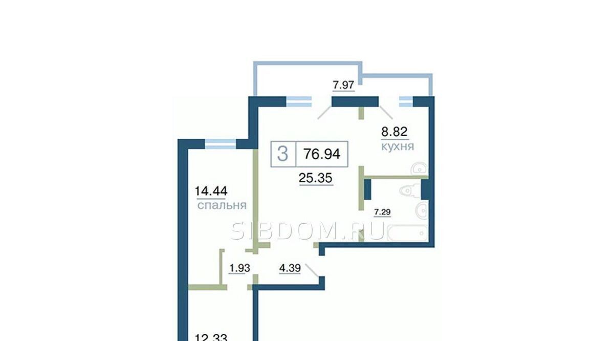 квартира г Красноярск р-н Октябрьский ул Елены Стасовой 48а фото 12