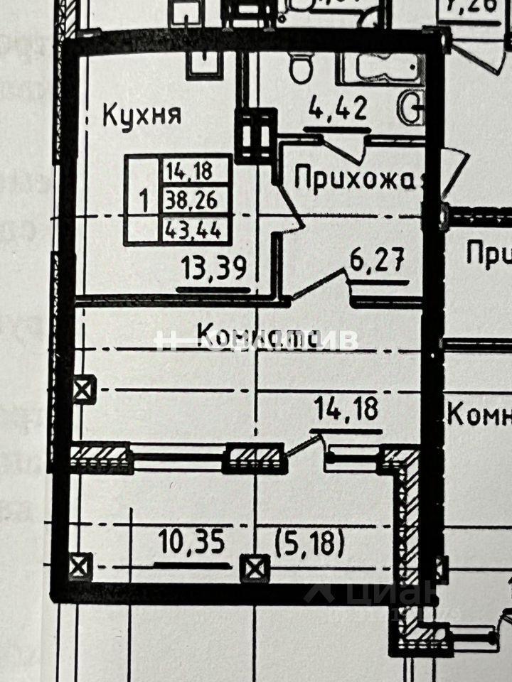квартира г Новосибирск р-н Калининский пр-кт Красный 310 жилой район «Родники» фото 12