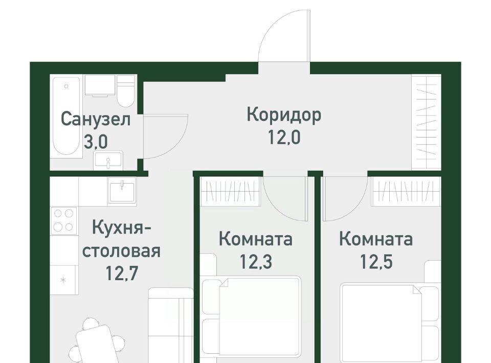 квартира г Екатеринбург Чкаловская Твоя Привилегия жилой комплекс фото 1
