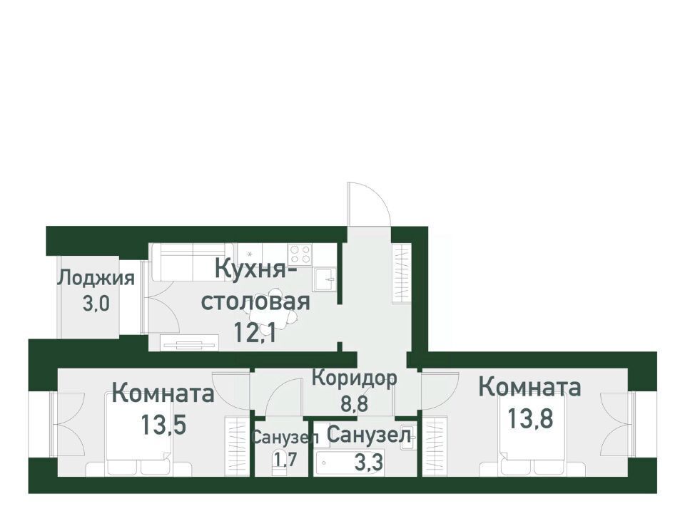квартира г Екатеринбург Чкаловская Твоя Привилегия жилой комплекс фото 1