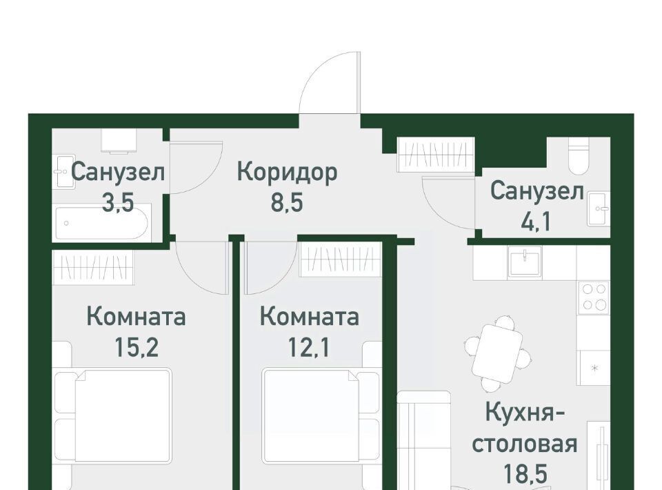 квартира г Екатеринбург Чкаловская Твоя Привилегия жилой комплекс фото 1
