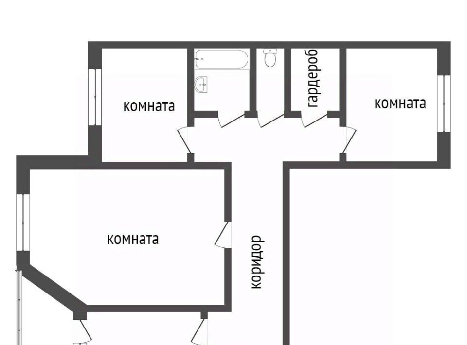 квартира г Сургут пр-кт Пролетарский 2 20А фото 1