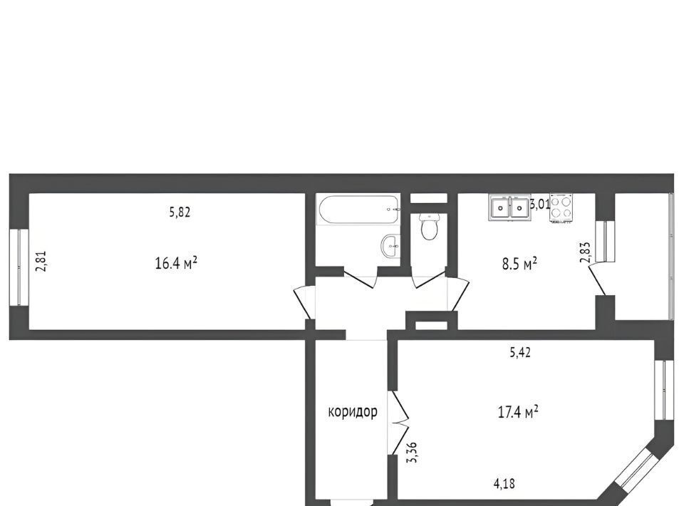 квартира г Сургут ул Югорская 15 28-й фото 2
