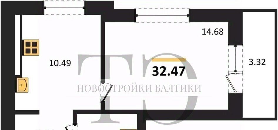 квартира г Калининград р-н Ленинградский ул Героя России Катериничева фото 1