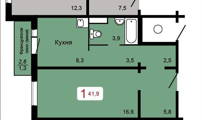 квартира г Красноярск р-н Кировский ул Кутузова 4 ЖК «Мичурино» фото 3