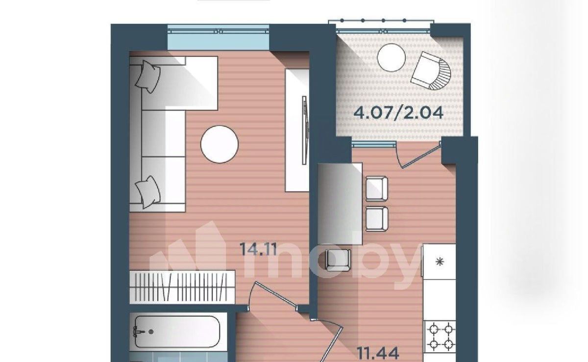 квартира г Калининград р-н Центральный ул Сержанта Мишина 81к/2 фото 10