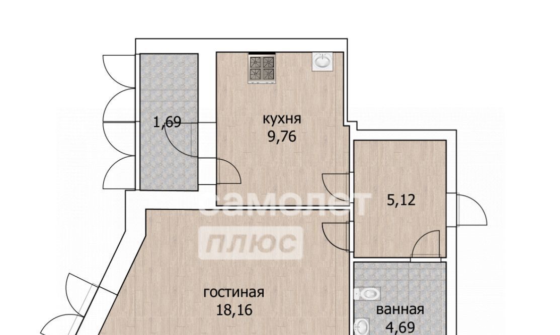квартира г Уфа р-н Кировский ул Октябрьской Революции 31а фото 2