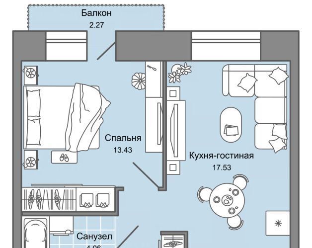 квартира г Пермь р-н Дзержинский ул Дзержинского 29б фото 5