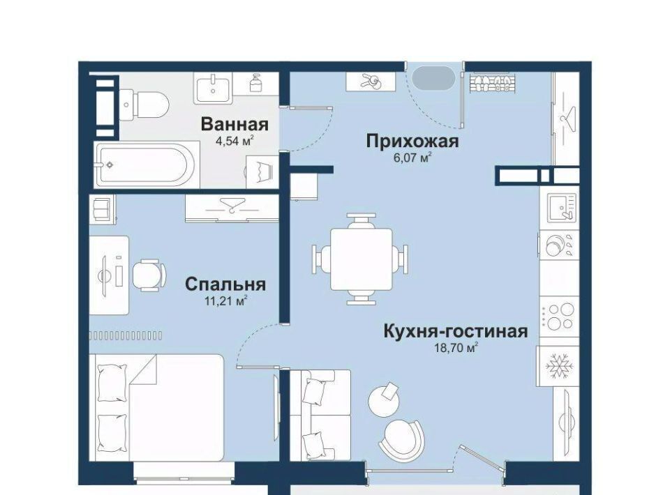 квартира г Челябинск Западный ул Береговая 3 фото 1