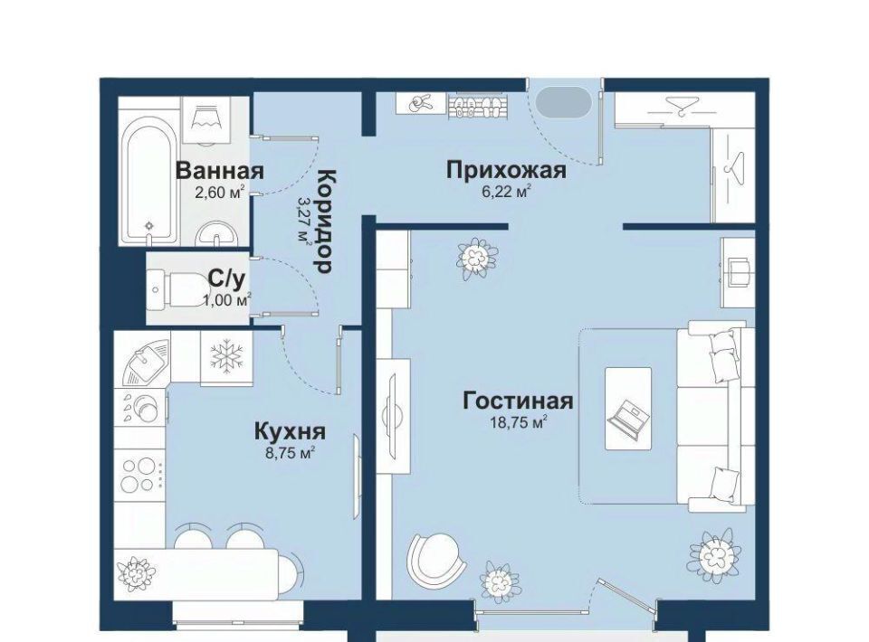 квартира г Челябинск Западный ул Береговая 3 фото 1