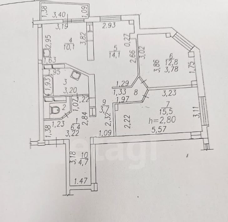 квартира г Новокузнецк р-н Центральный пр-кт Пионерский 58 фото 2