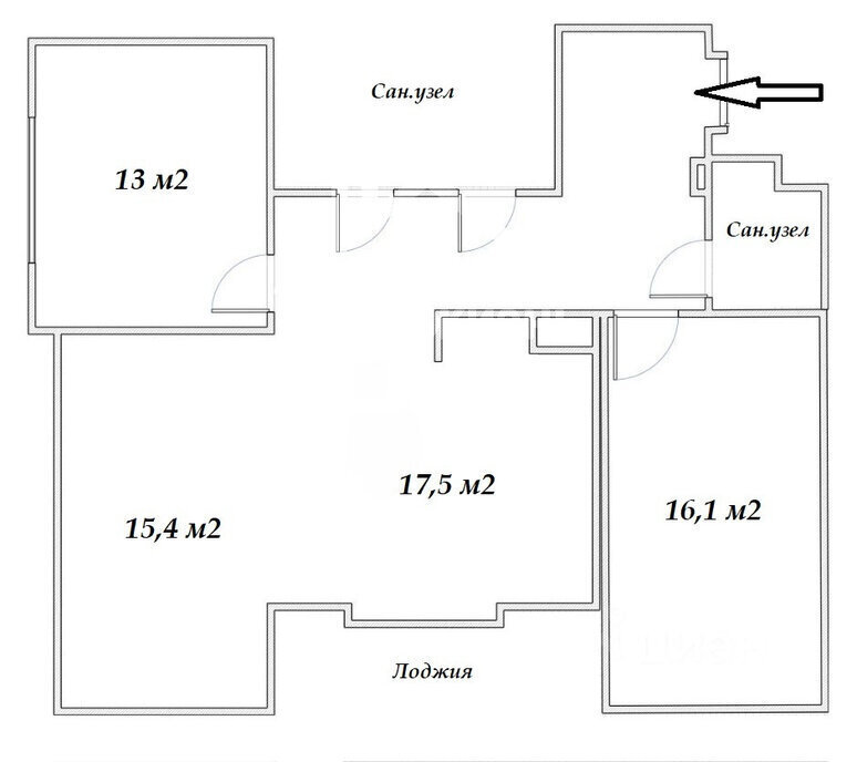 квартира г Екатеринбург р-н Кировский Уральская улица Блюхера, 95 фото 18