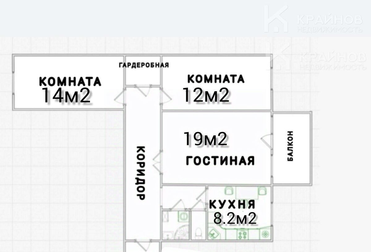 квартира г Воронеж р-н Левобережный наб Спортивная 23 фото 28