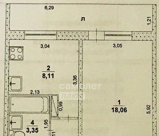 квартира г Ульяновск р-н Ленинский ул Любови Шевцовой 61а фото 34