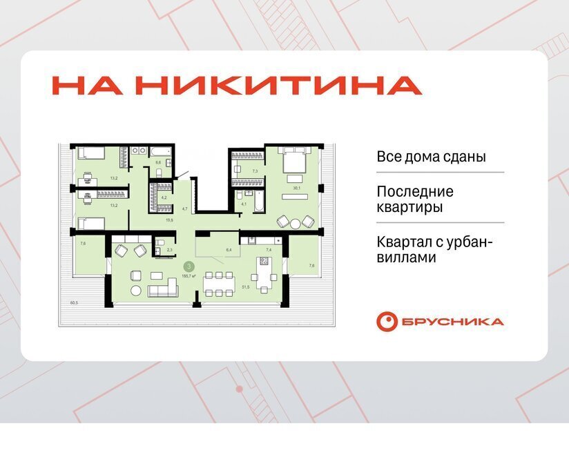 квартира г Новосибирск р-н Октябрьский Речной вокзал ул Никитина 10к/8 фото 1