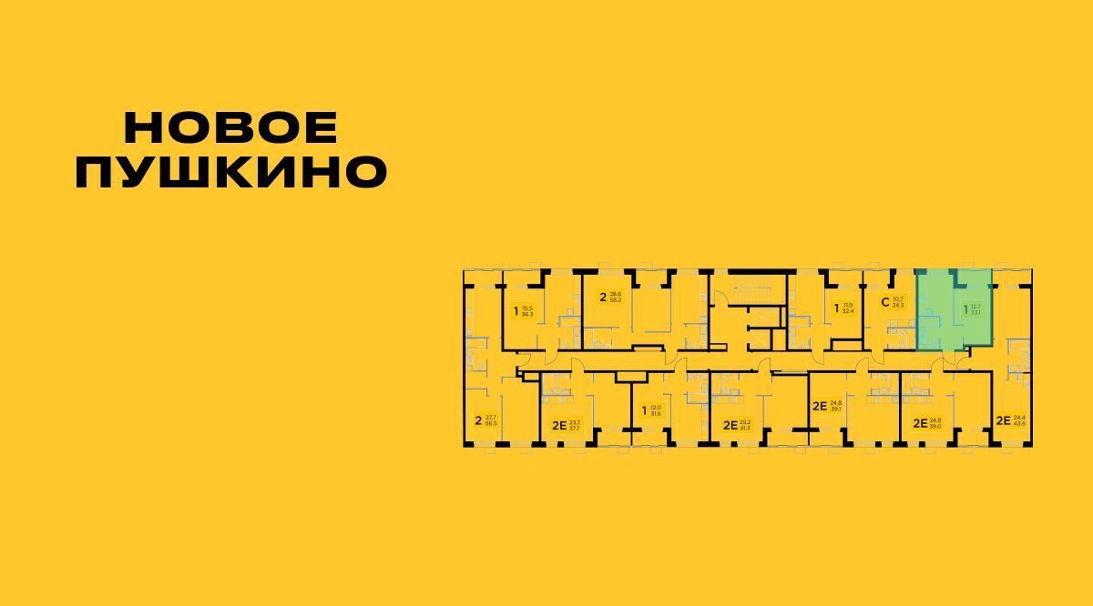 квартира г Пушкино ЖК Новое Пушкино к 23, Медведково фото 2