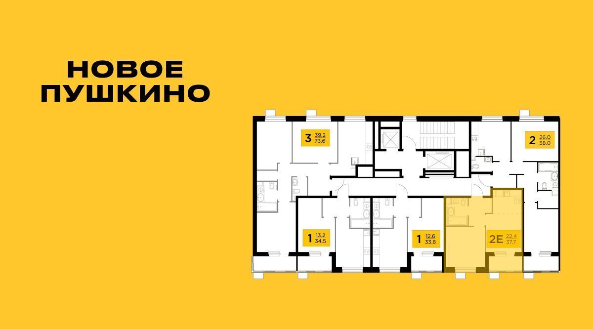 квартира г Пушкино ЖК Новое Пушкино к 23, Медведково фото 2