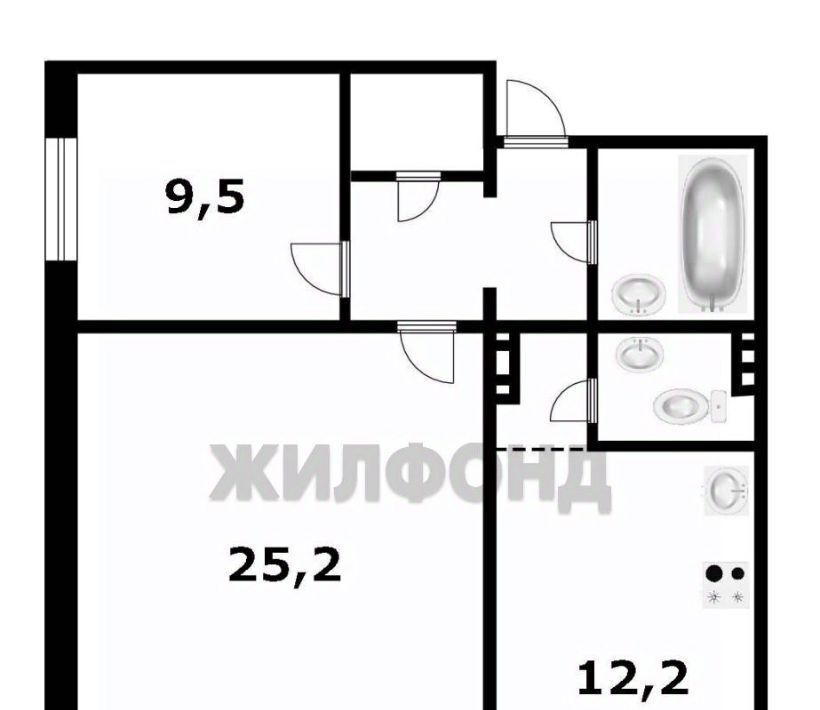 квартира г Новосибирск Золотая Нива ул В.Высоцкого 41/4 фото 4