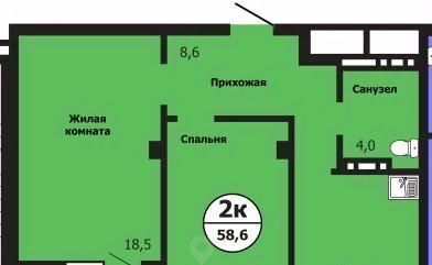 квартира г Красноярск р-н Свердловский ул Лесников 51б фото 1