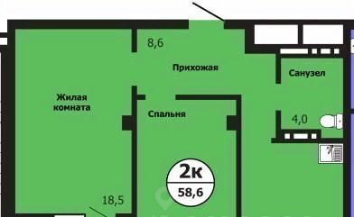 квартира г Красноярск р-н Свердловский ул Лесников 51б фото 1