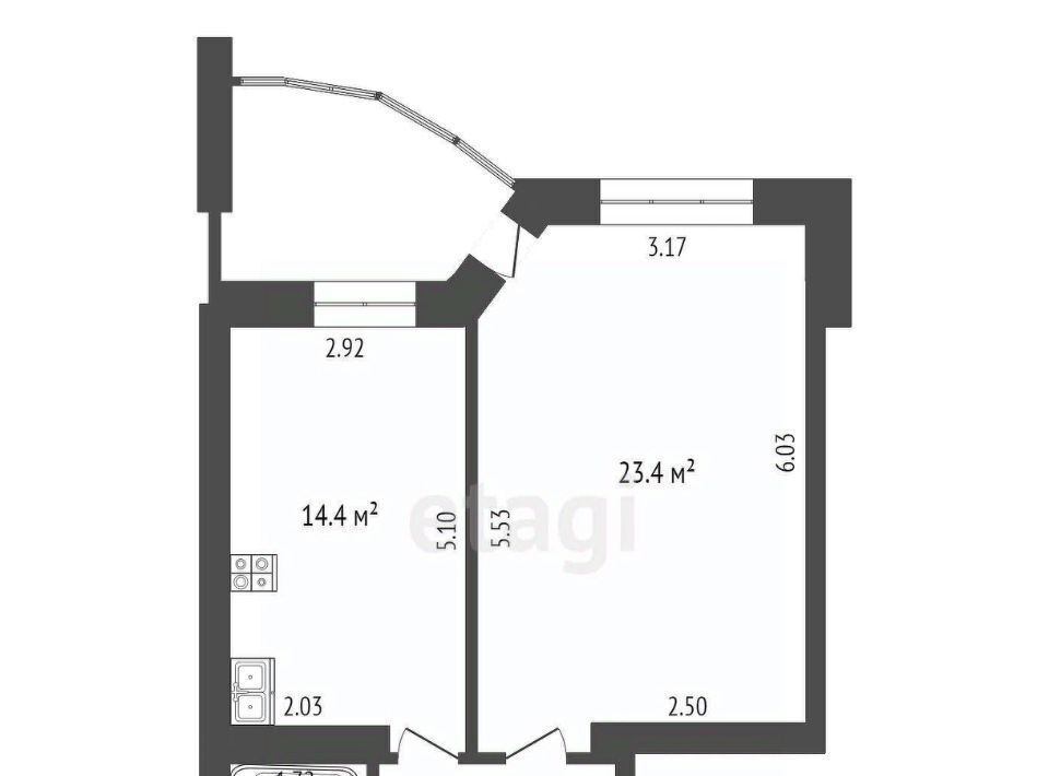 квартира г Тюмень р-н Ленинский ул Мельникайте 55 фото 1