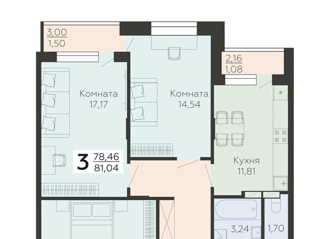 квартира г Воронеж р-н Коминтерновский ул Независимости 78к/4 фото 1