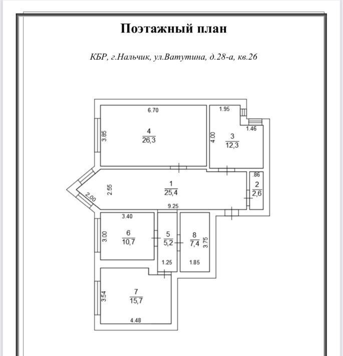 квартира г Нальчик ул Ватутина 28а фото 32