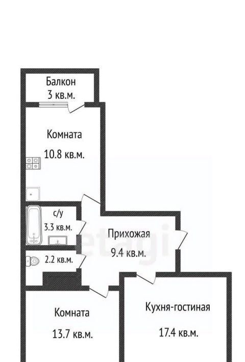 квартира г Краснодар р-н Прикубанский ул Домбайская 55к/1 фото 2