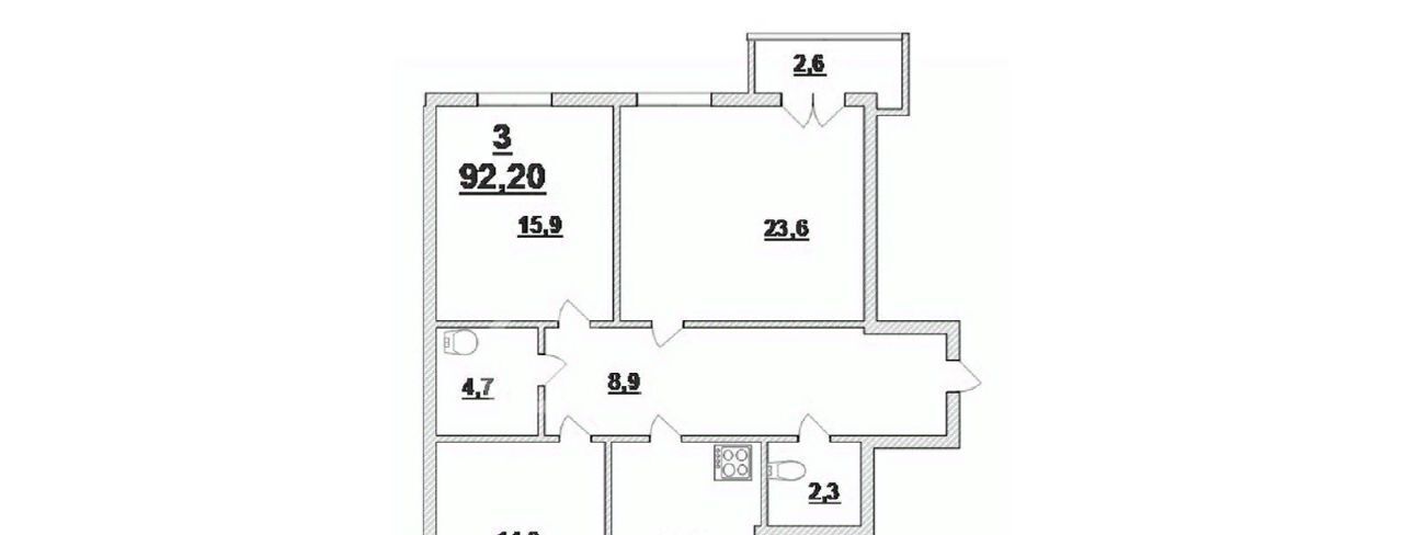 квартира г Калининград р-н Ленинградский ул Старшины Дадаева 71 фото 16