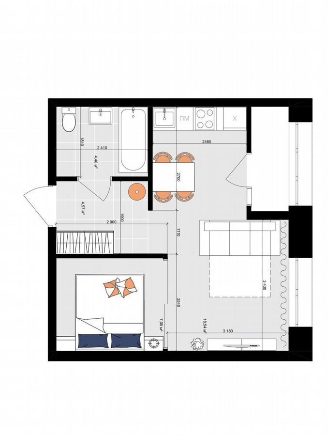 квартира г Благовещенск кв-л 605, блок-секция 2 фото 26