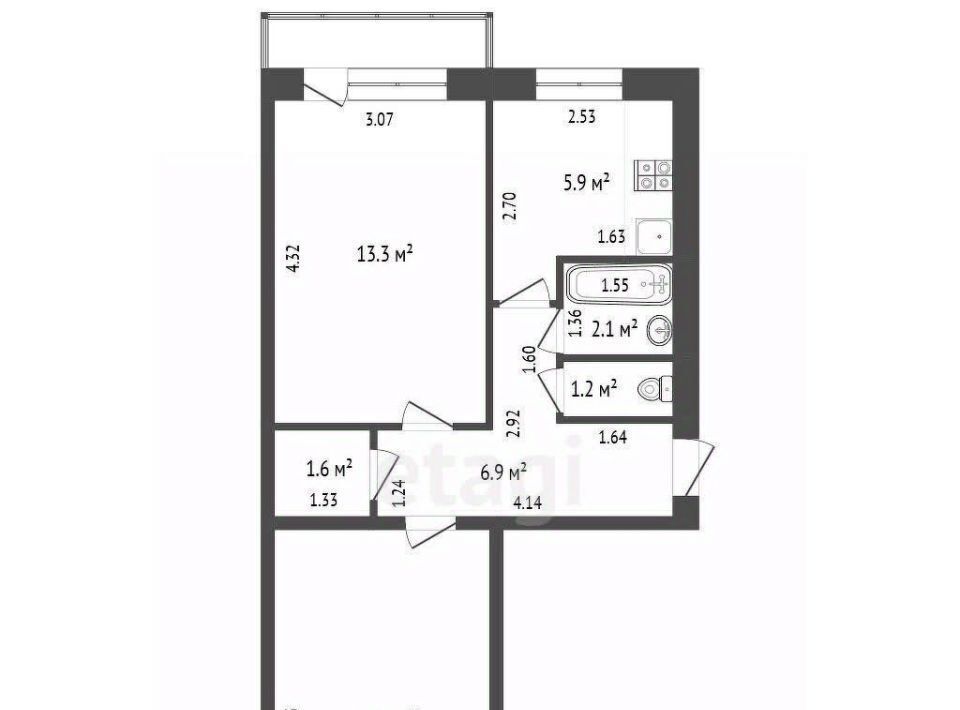 квартира г Коряжма пр-кт Ленина 22а фото 2