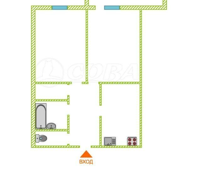 квартира г Тюмень ул Московский тракт 117а/1 Тракт фото 2