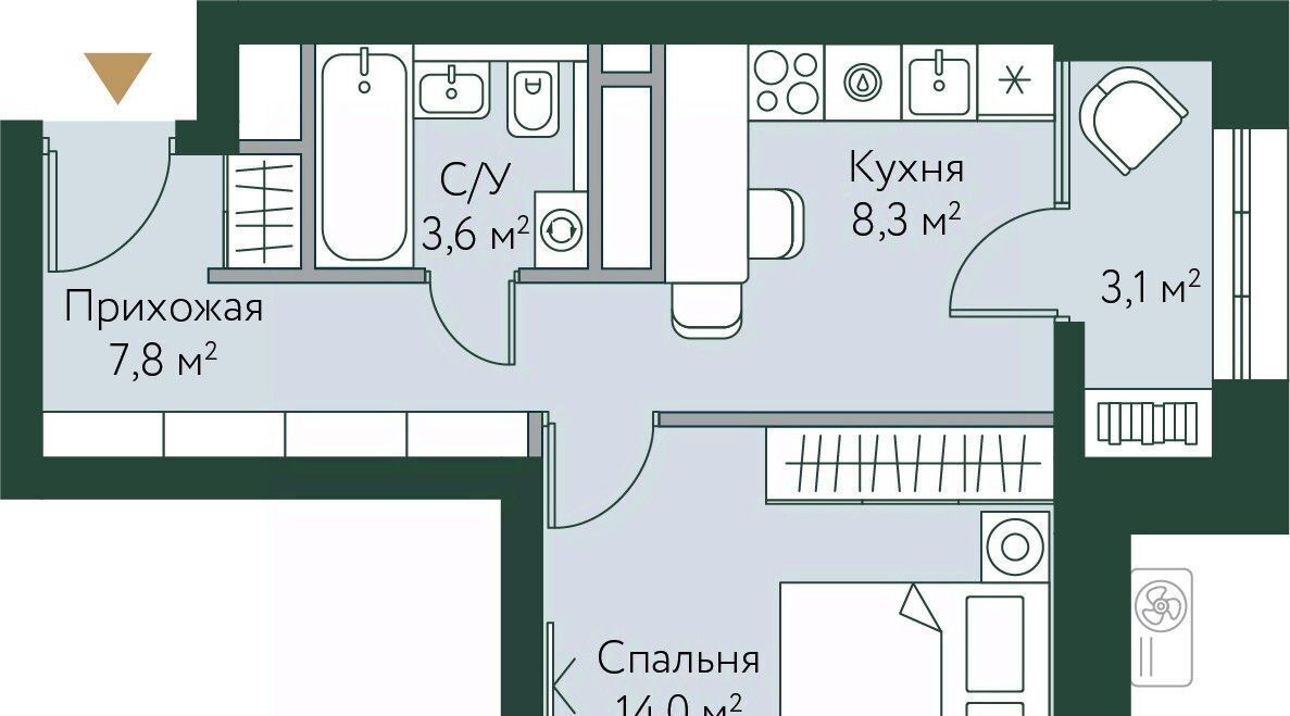 квартира г Волгоград р-н Советский ул Новосибирская 74 фото 1