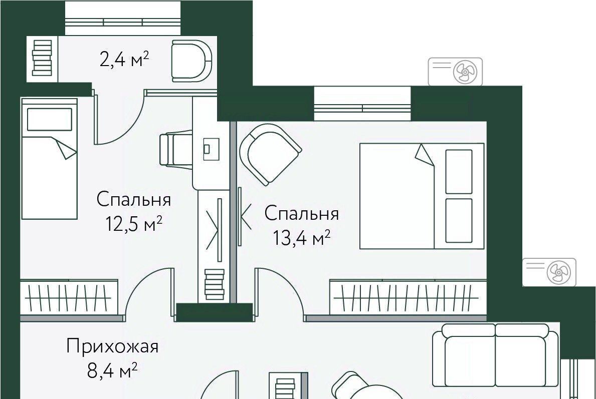 квартира г Волгоград р-н Советский ул Новосибирская 74 фото 1