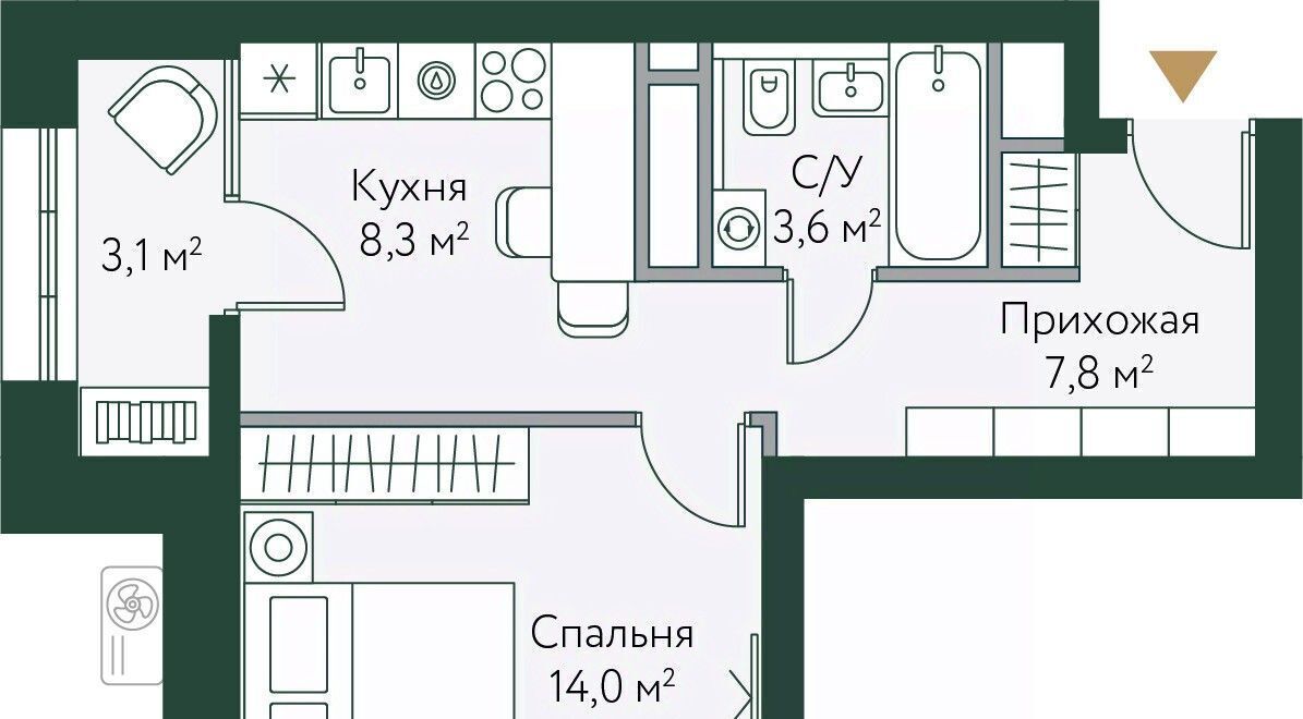 квартира г Волгоград р-н Советский ул Новосибирская 74 фото 1