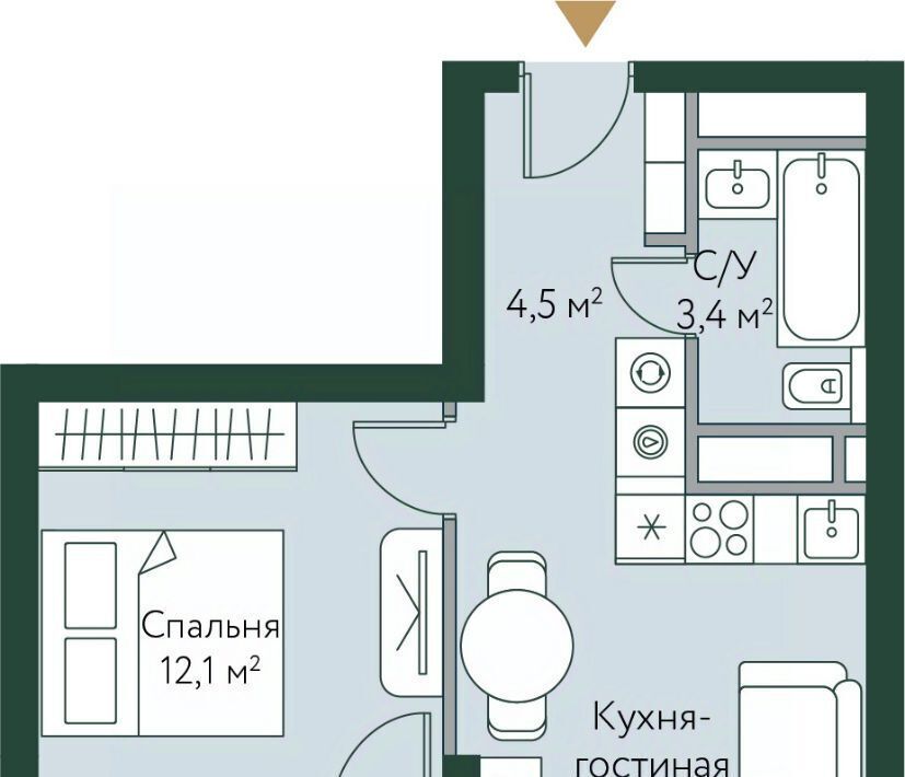 квартира г Волгоград р-н Советский ул Новосибирская 74 фото 1