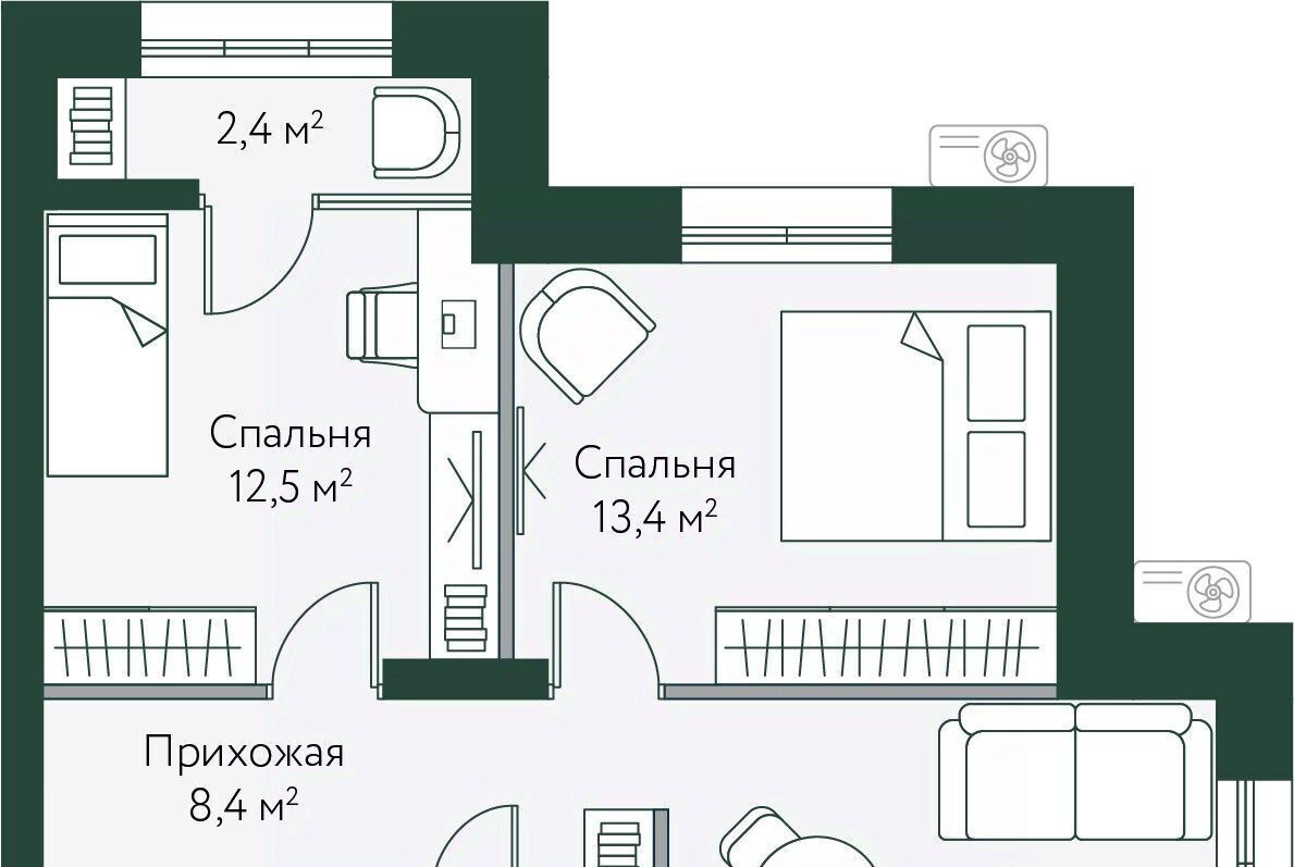 квартира г Волгоград р-н Советский ул Новосибирская 74 фото 1