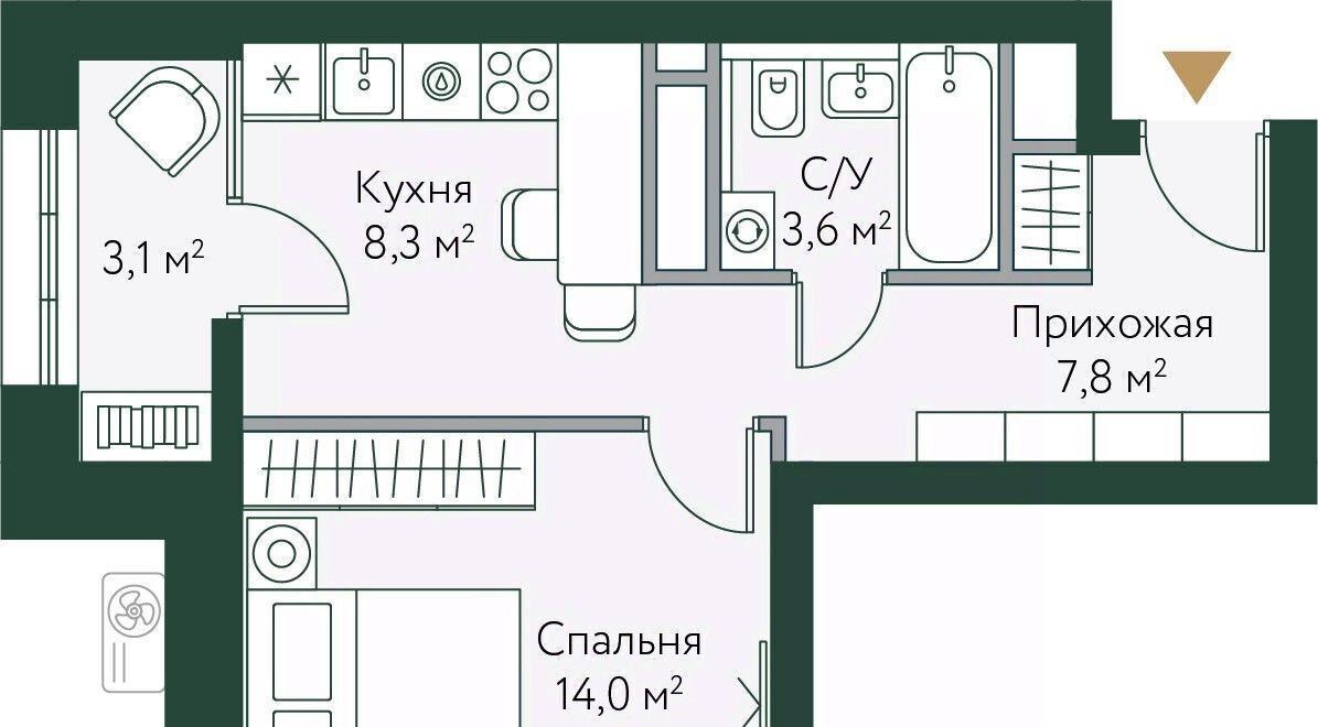квартира г Волгоград р-н Советский ул Новосибирская 74 фото 1