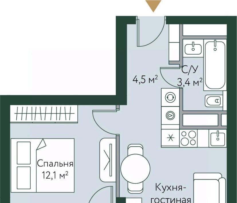 квартира г Волгоград р-н Советский ул Новосибирская 74 фото 1