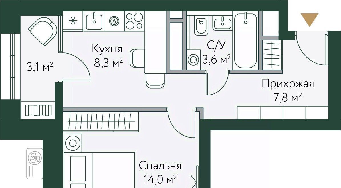 квартира г Волгоград р-н Советский ул Новосибирская 74 фото 1